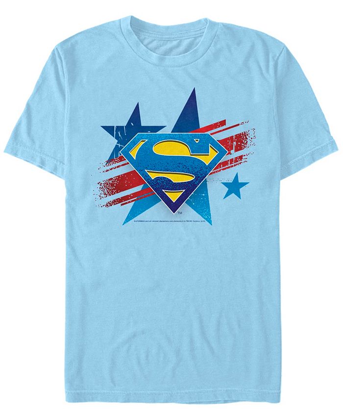Мужская футболка с короткими рукавами и логотипом DC Superman Stars Fifth Sun, синий мужская футболка для бега по пересеченной местности с логотипом и короткими рукавами fifth sun синий