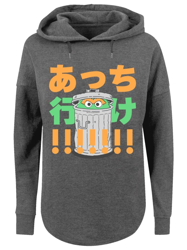 

Пуловер F4NT4STIC Oversized Sesamstraße Oscar Trashcan, цвет charcoal