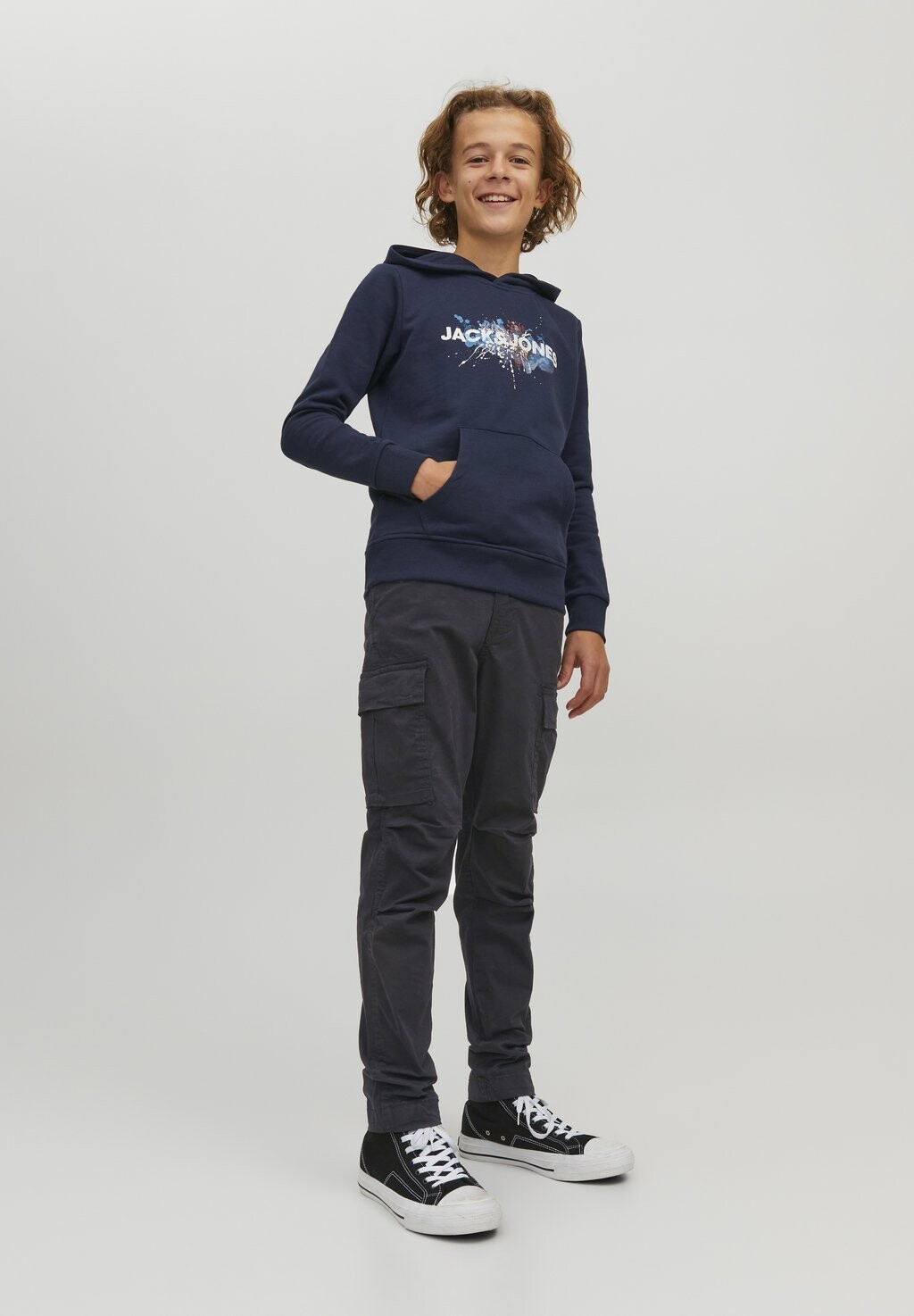 

Брюки-карго TAPERED FIT Jack & Jones Junior, черный