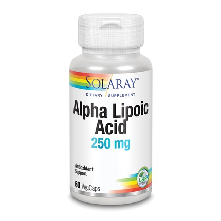 Solaray Альфа-липоевая кислота 250 мг 60 капсул альфа липоевая кислота 60 капсул по 100 мг