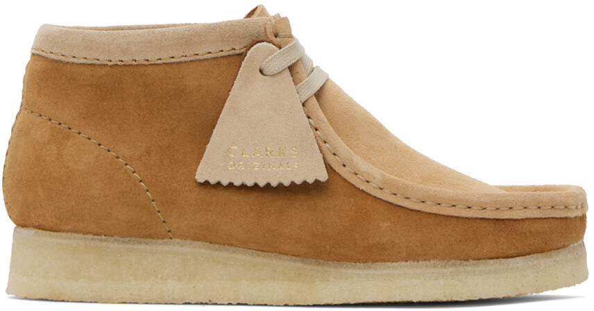 

Светло-коричневые ботинки Clarks Originals Wallabee