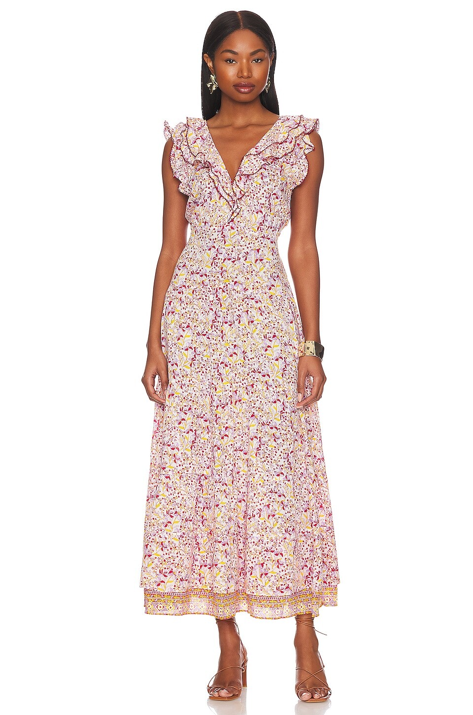

Платье миди Poupette St Barth Della, цвет Purple Mini Jonquille
