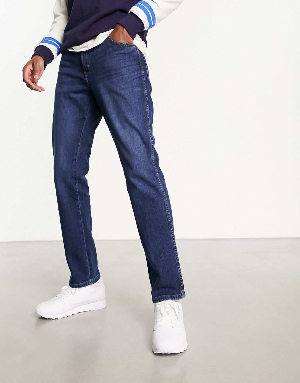 

Синие узкие джинсы Wrangler Texas