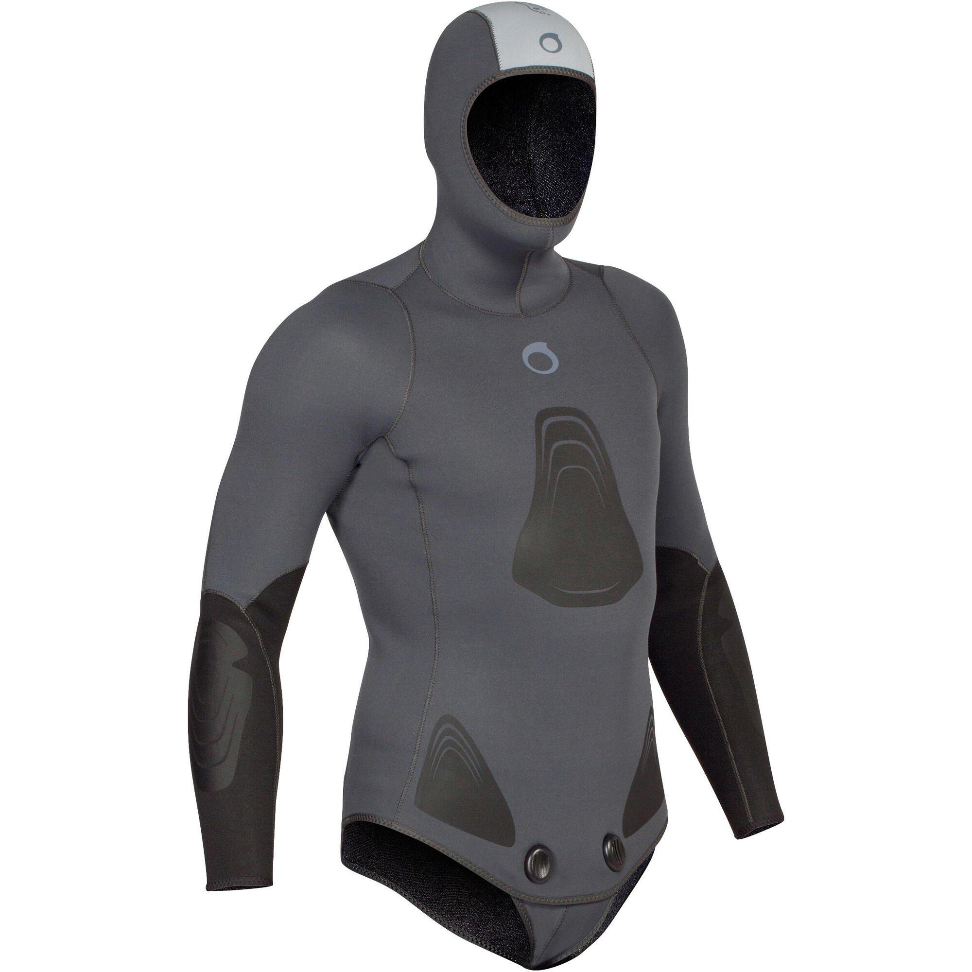 Куртка для подводной охоты Decathlon, неопрен 3 мм, Spf 500 Subea, серый держатель для подводной охоты fish stringer комплект зажимов для подводной охоты и мононитической лески пластиковый кронштейн