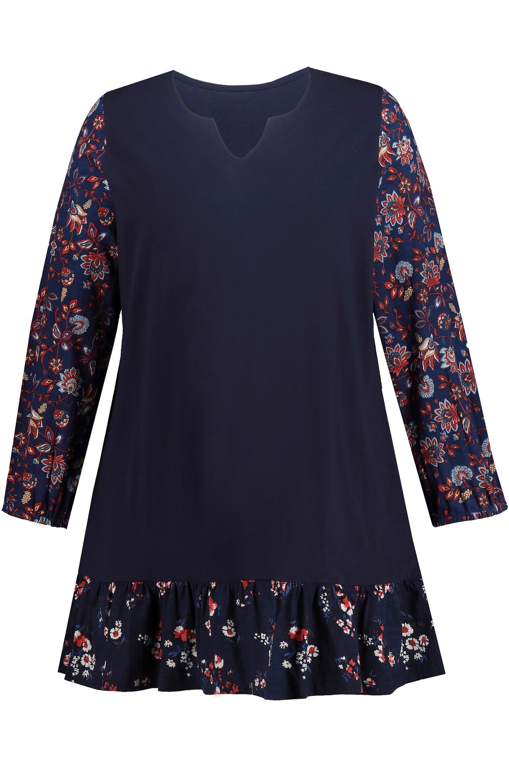 

Футболка Ulla Popken Long, цвет navy multi