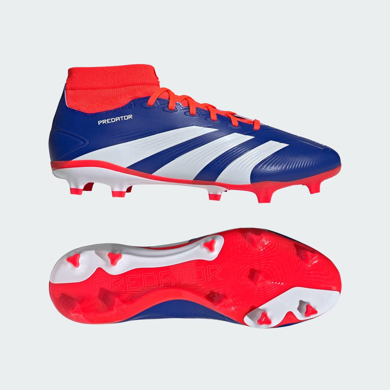 

Носки Predator League Футбольные бутсы с твердым покрытием Adidas, цвет Lucid Blue/Cloud White/Solar Red