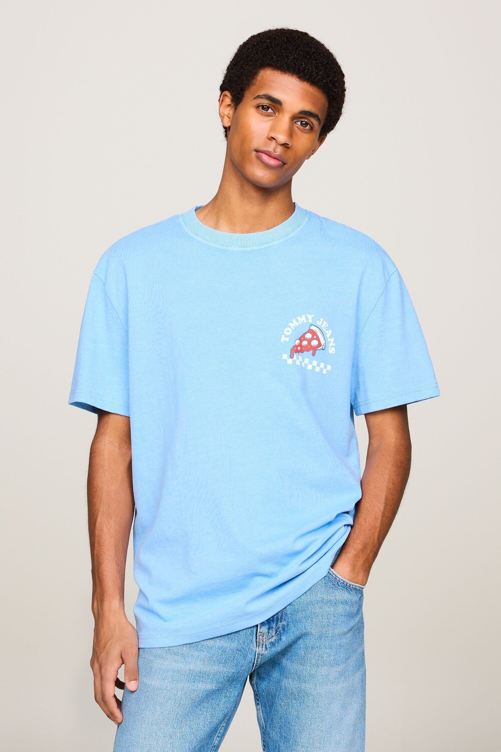 

Джинсы Tommy обычного кроя забавная футболка унисекс новинка Tommy Jeans, синий