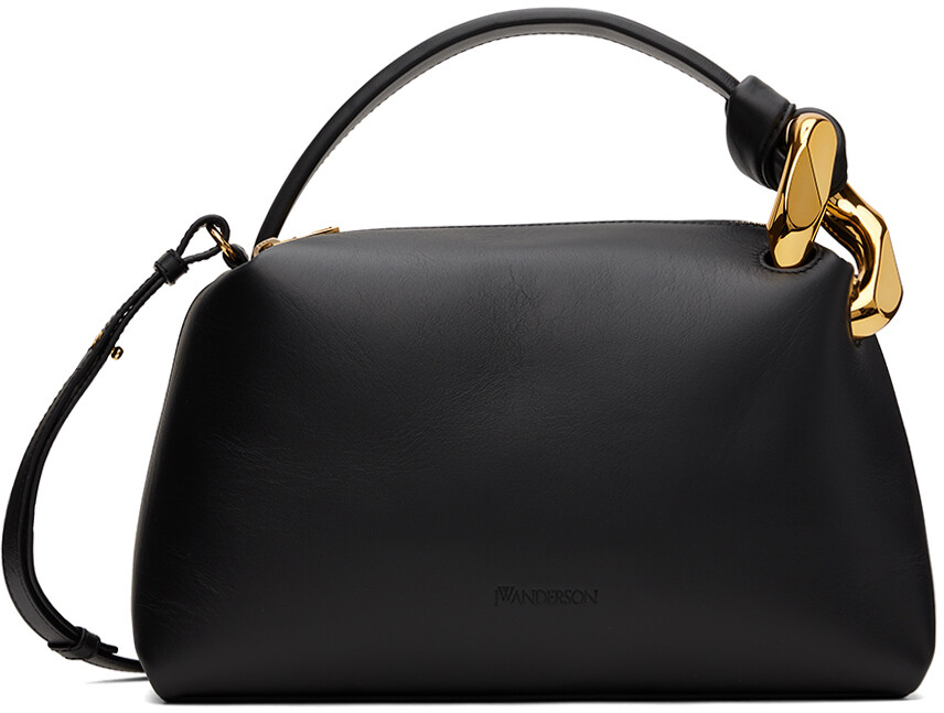

Черная угловая кожаная сумка JWA Jw Anderson, цвет Black