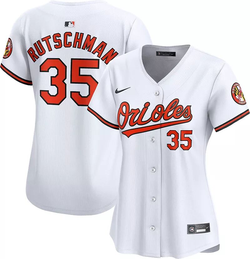 

Женские джерси Nike Baltimore Orioles Adley Rutschman #35 White Limited Vapor