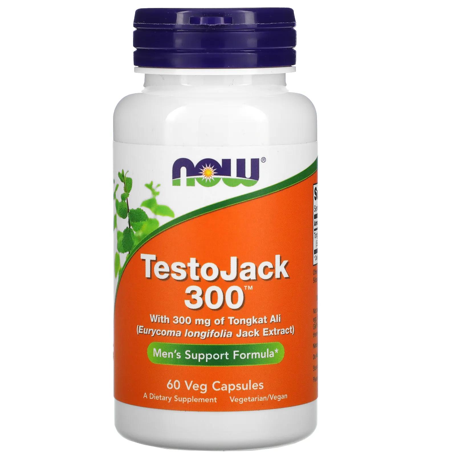 Now Foods TestoJack 300 60 Veg Capsules now foods d mannose 500 mg 120 veg capsules