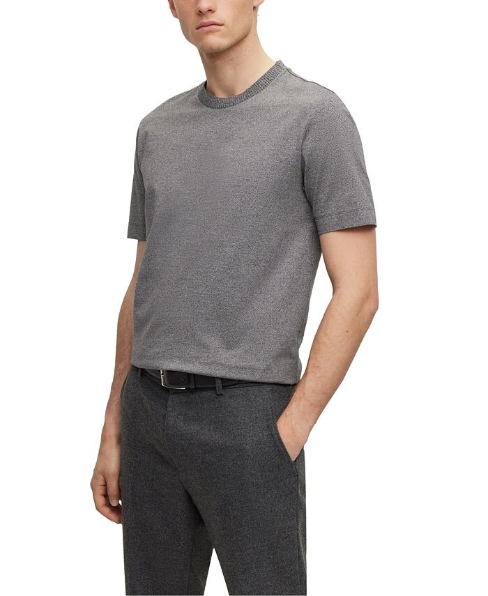

Мужская футболка обычного кроя Hugo Boss, серый