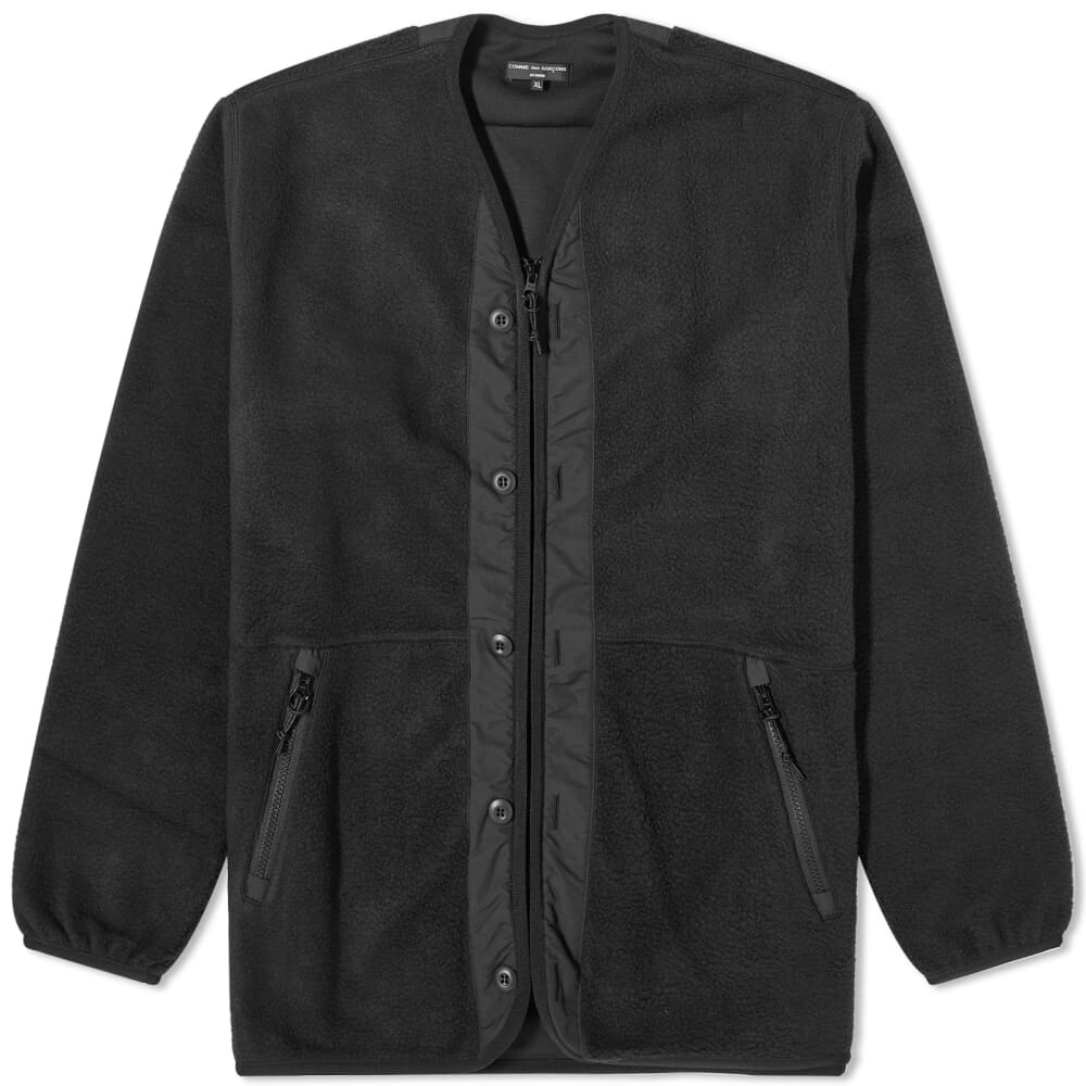 

Флисовая куртка с подкладкой на молнии Comme Des Garçons Homme Boa, черный
