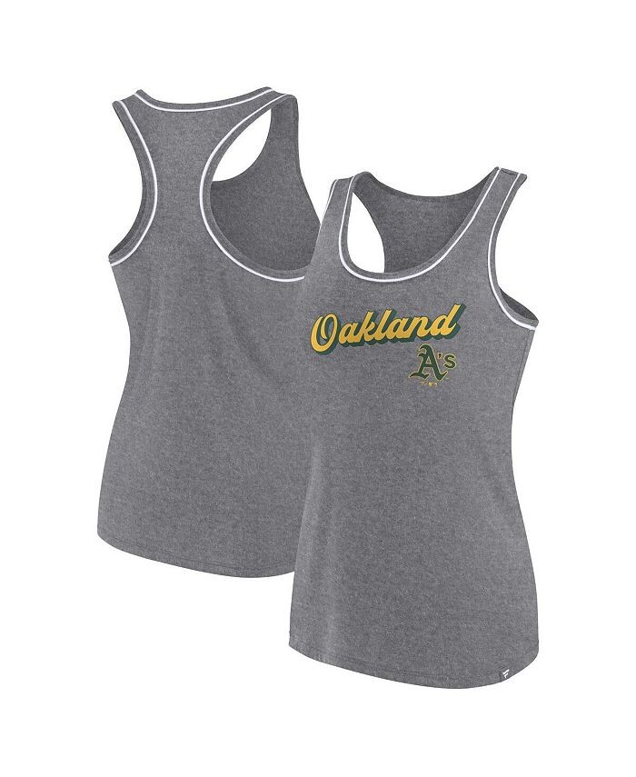 

Женская майка с фирменным логотипом Heather Grey Oakland Athletics и логотипом Racerback Fanatics, серый