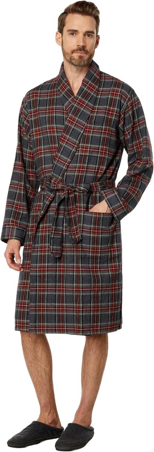

Халат Scotch Plaid Flannel Robe Regular L.L.Bean, цвет Grey Stewart