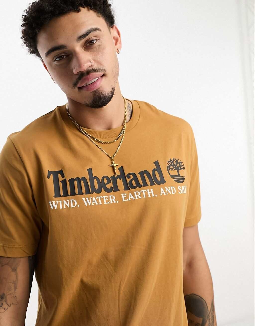 

Темно-коричневая футболка с логотипом Timberland yc core, Коричневый