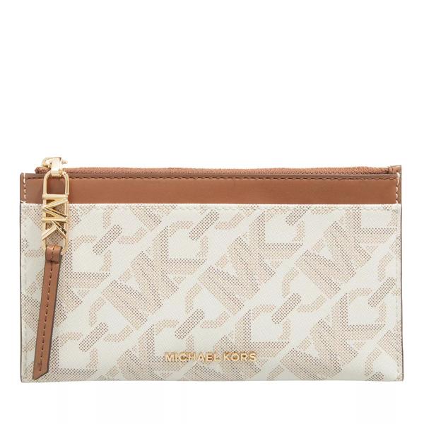 

Кошелек large zip card case vanilla Michael Michael Kors, коричневый