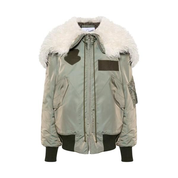 

Куртка giant aviator jacke mit faux fur khaki khaki Vaquera, зеленый