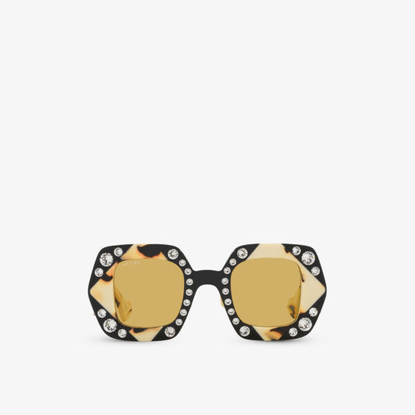 

Gc002005 gg1330s солнцезащитные очки из ацетата в квадратной оправе Gucci, черный
