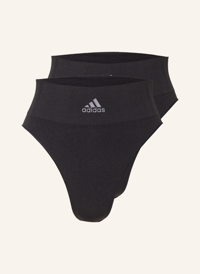 

Комплект из 2 трусов на талии Adidas, черный