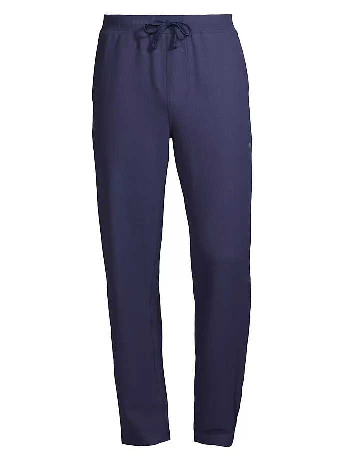 цена Теплые пижамные брюки с завязками Mack Weldon, цвет true navy