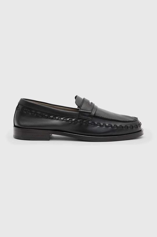 Кожаные мокасины Sammy Leather Loafer AllSaints, черный 36856