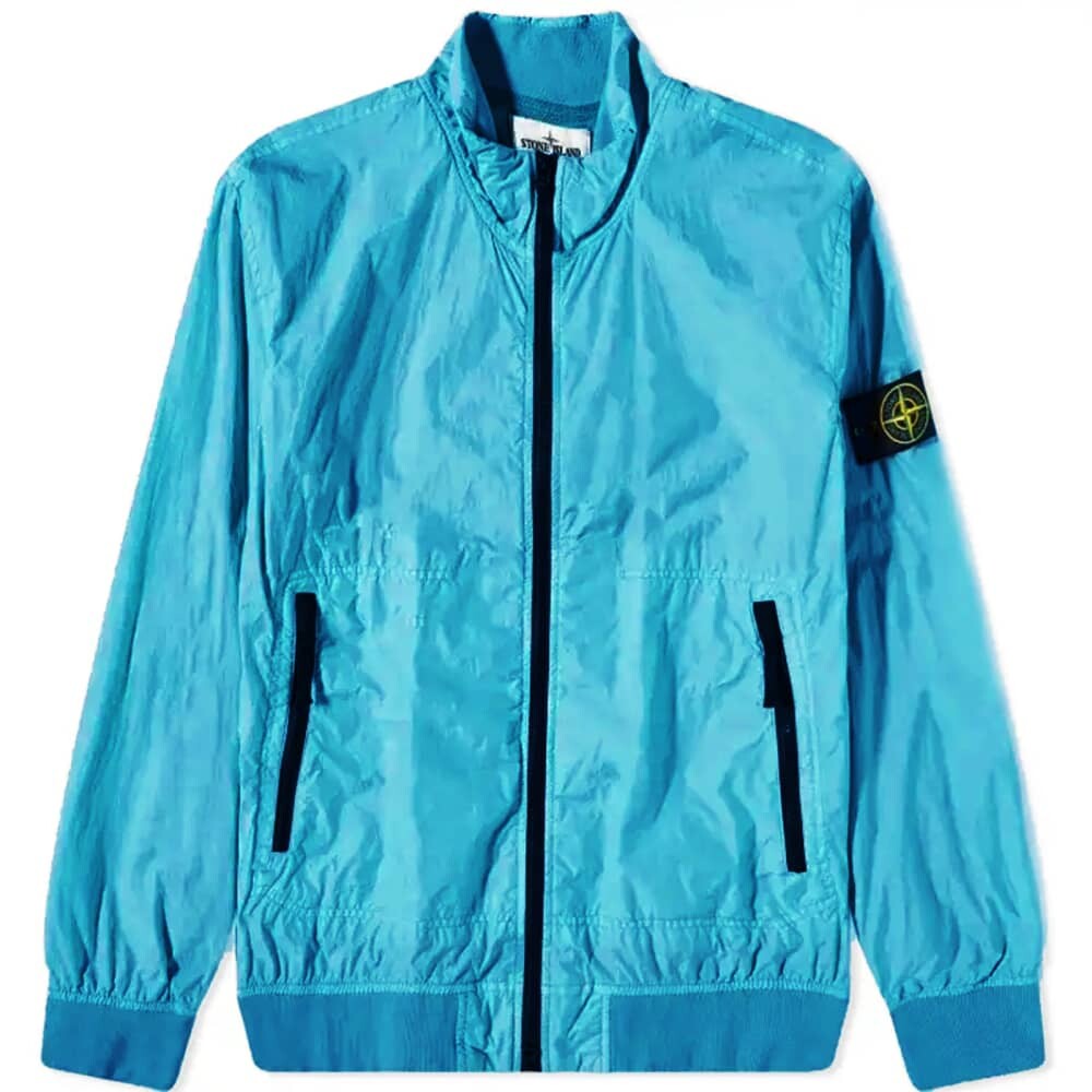 

Репсовая куртка Stone Island с мятым принтом, бирюзовый, Зеленый