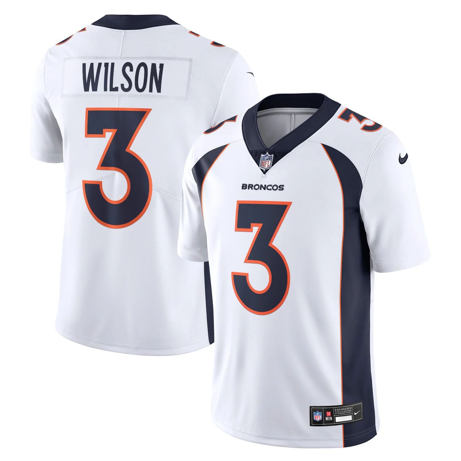 

Мужское белое джерси Russell Wilson Denver Broncos Vapor Untouchable Limited Nike, Белый