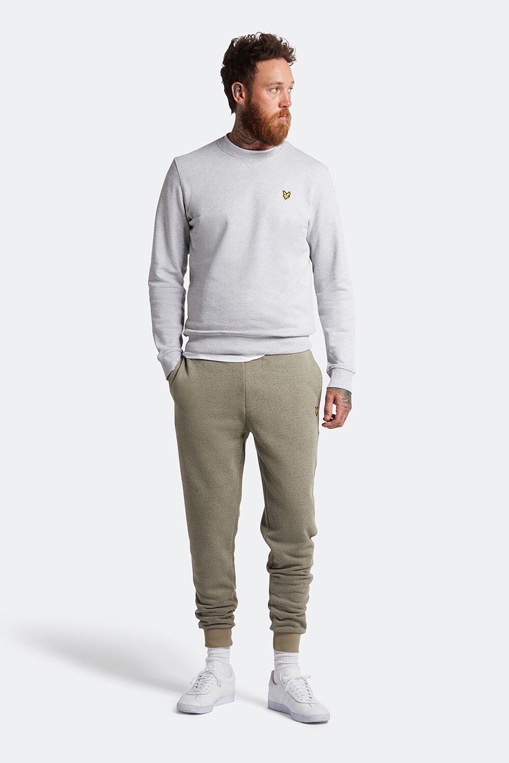 

Зеленые узкие беговые брюки End On End Lyle & Scott, зеленый