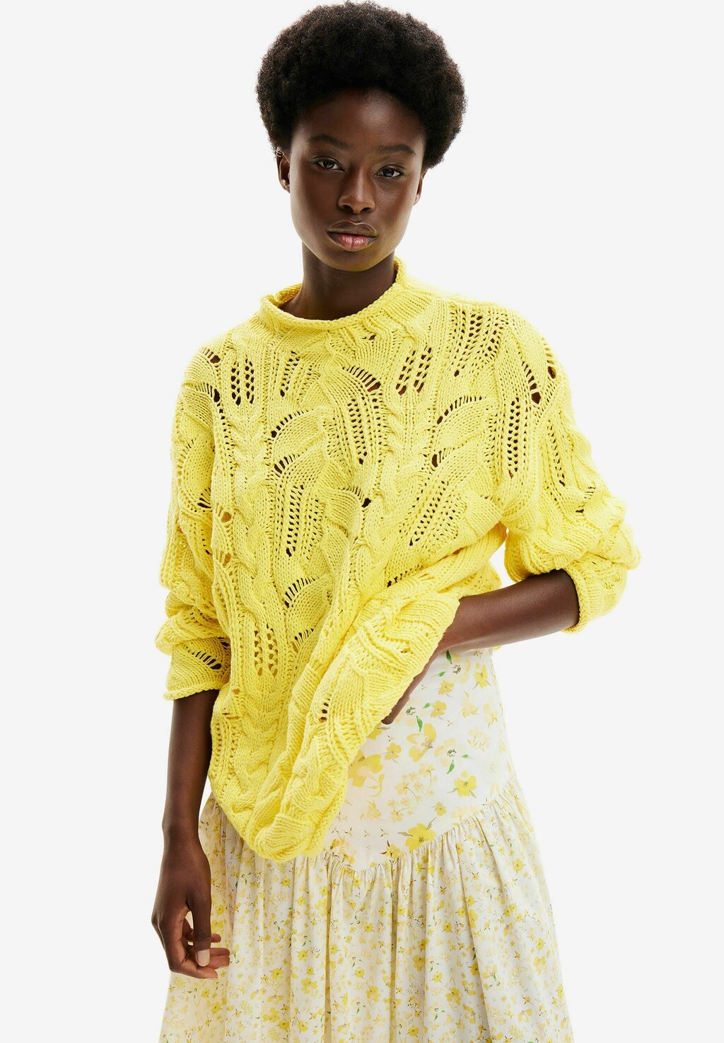 

Свитер Openwork Desigual, желтый