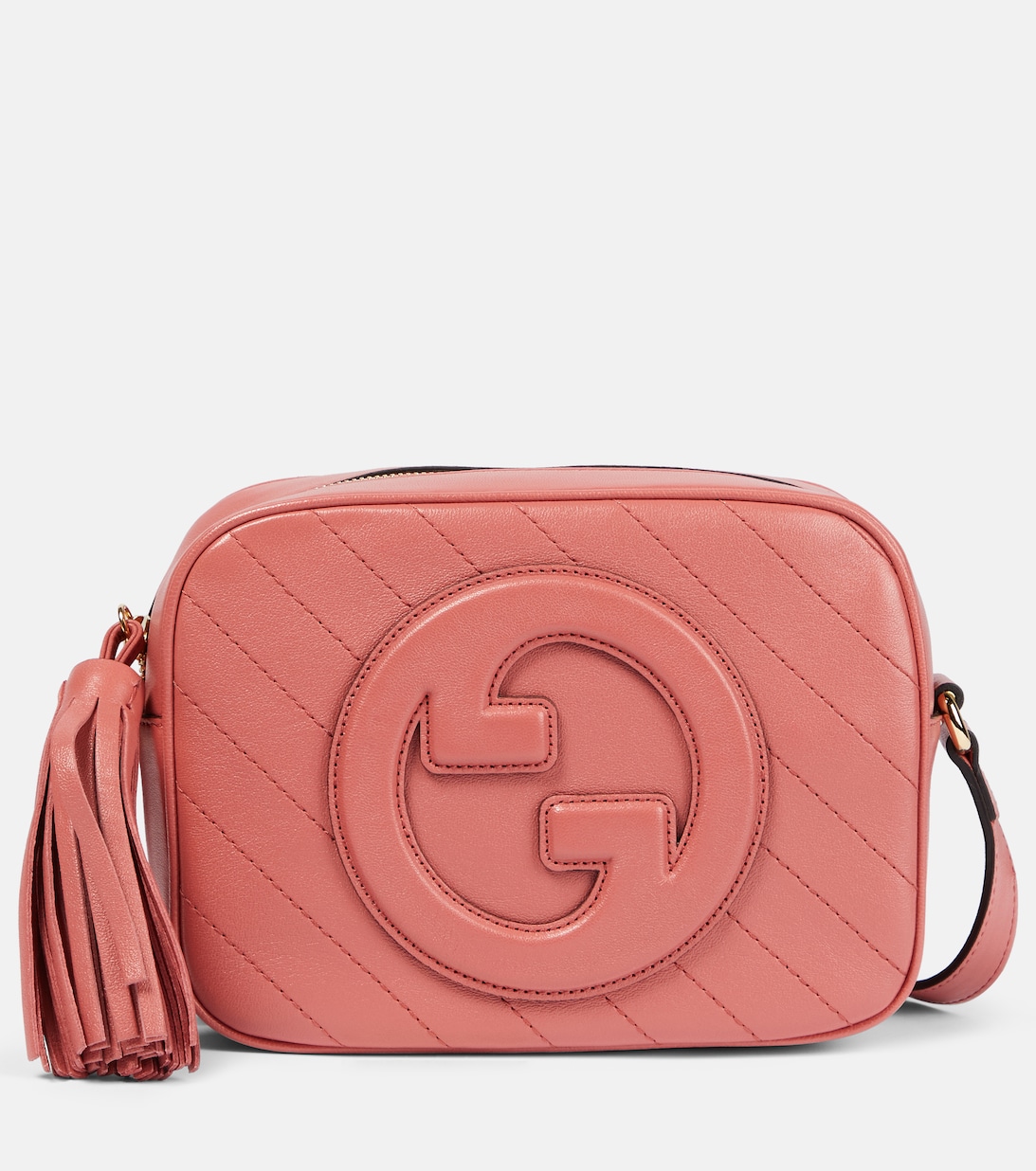 Маленькая кожаная сумка через плечо Gucci Blondie Gucci, розовый
