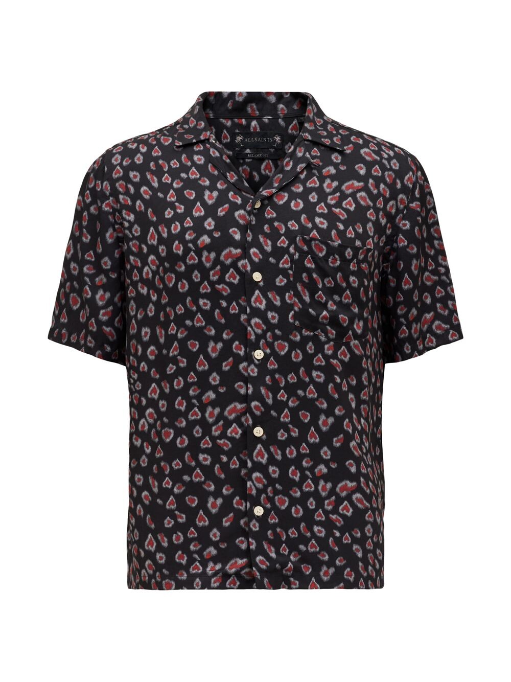 

Рубашка Romantik с леопардовым принтом AllSaints, черный