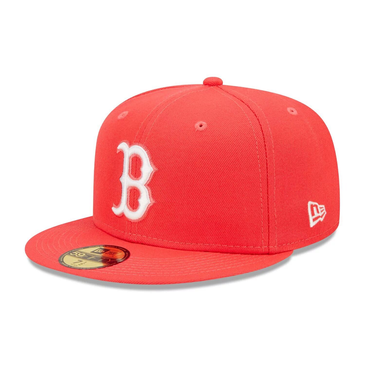 

Мужская облегающая шляпа New Era Red Boston Red Sox Lava Highlighter Logo 59FIFTY