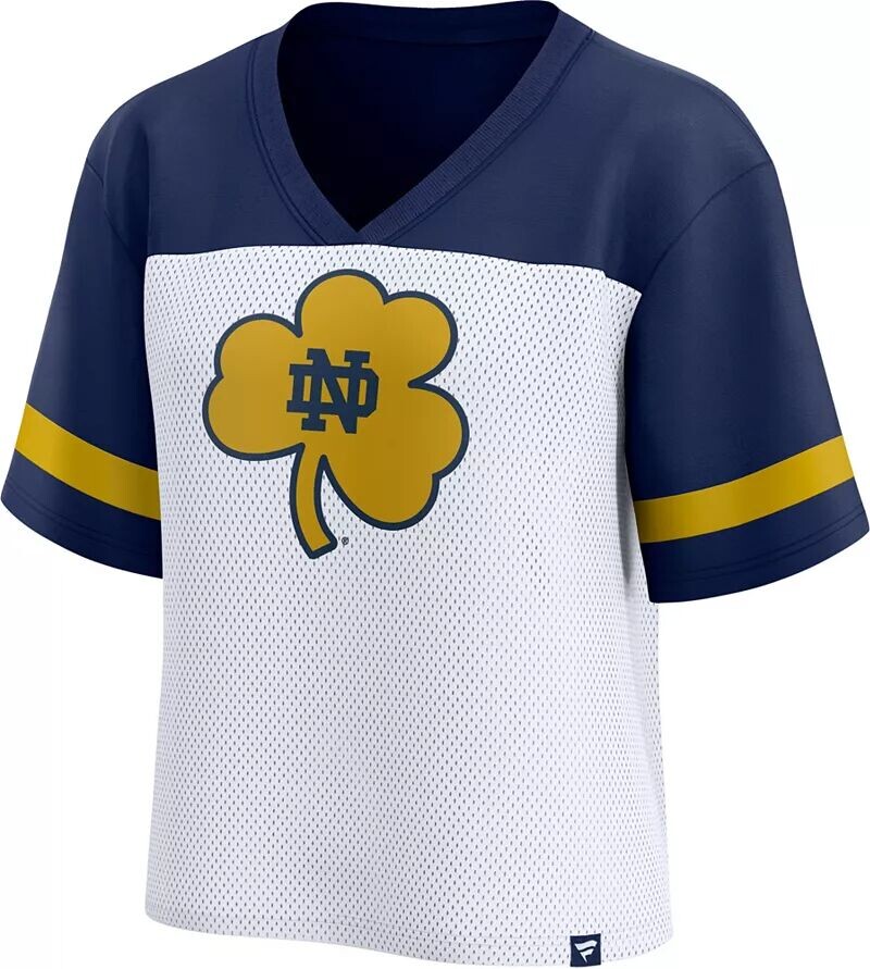 

Женское белое сетчатое модное джерси NCAA Notre Dame Fighting Irish белого цвета