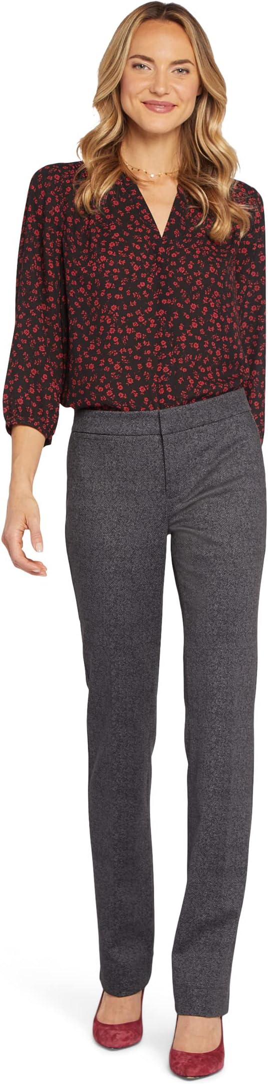 Узкие брюки NYDJ, цвет Mondo Herringbone цена и фото
