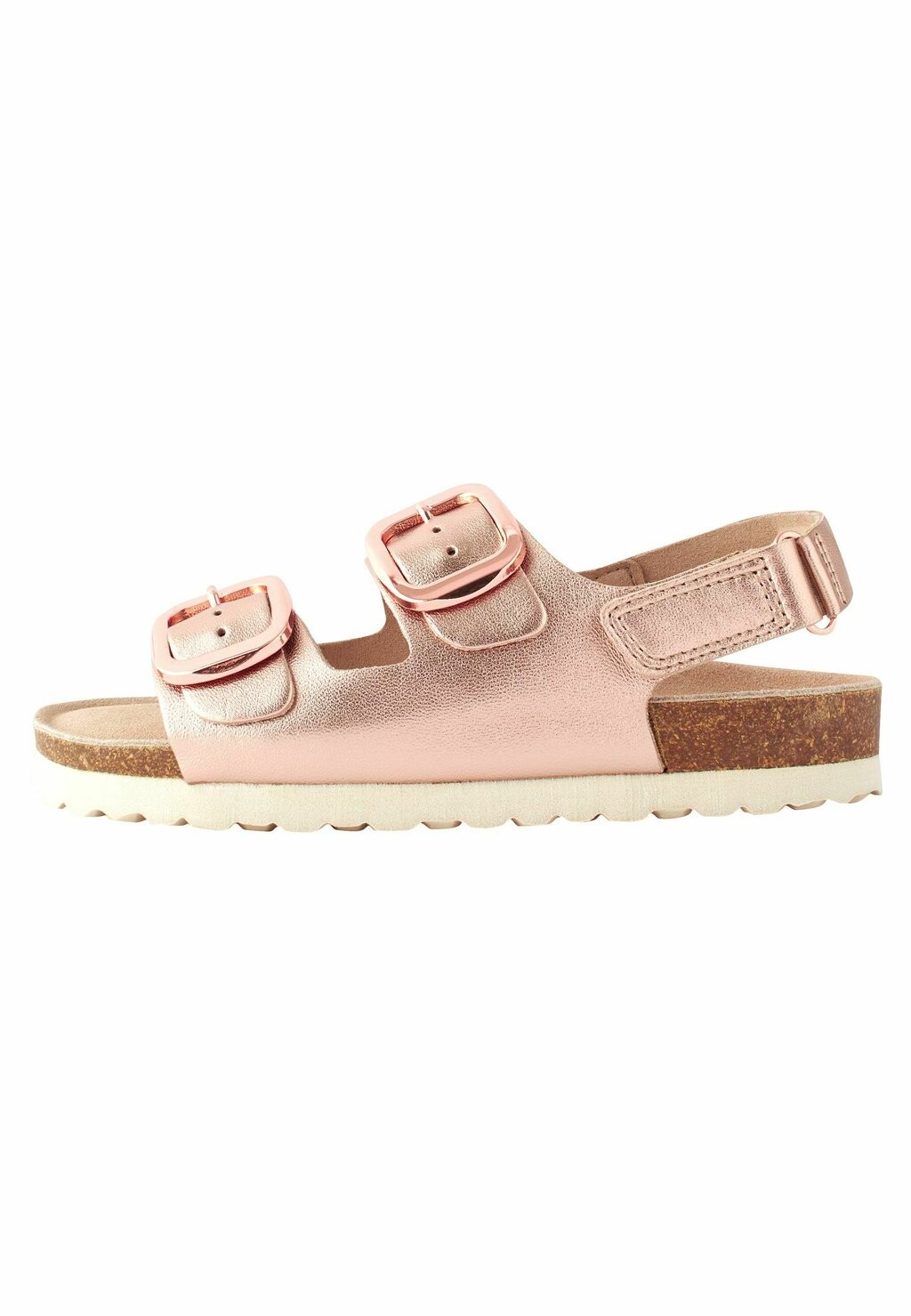 

Сандалии с ремешком из кожи розового золота. TWO STRAP FIT (F). Next, цвет rose gold leather