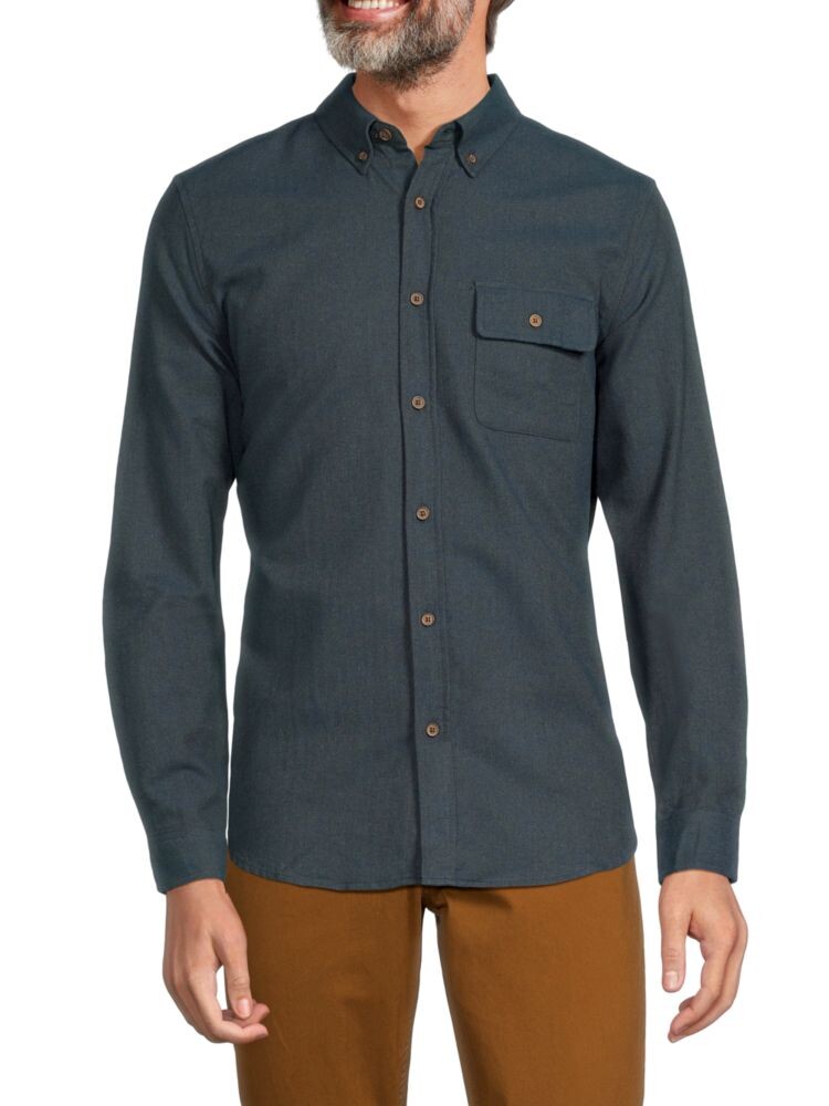 

Рубашка на пуговицах с рисунком «елочка» Ben Sherman, камуфляж