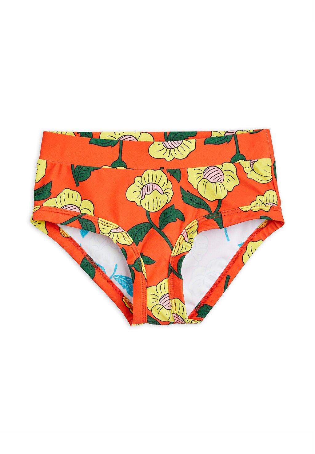 цена Плавки бикини Flowers High Waisted Swim Pants Mini Rodini, цвет orange
