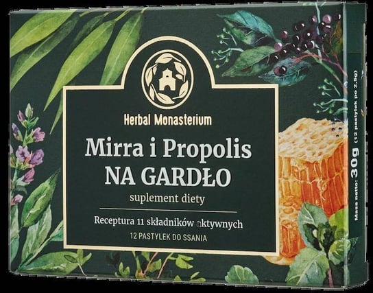 Herbal Monasterium, Мирра и Прополис для горла 12 р. country comfort herbal savvy гидрастис и мирра 57 г