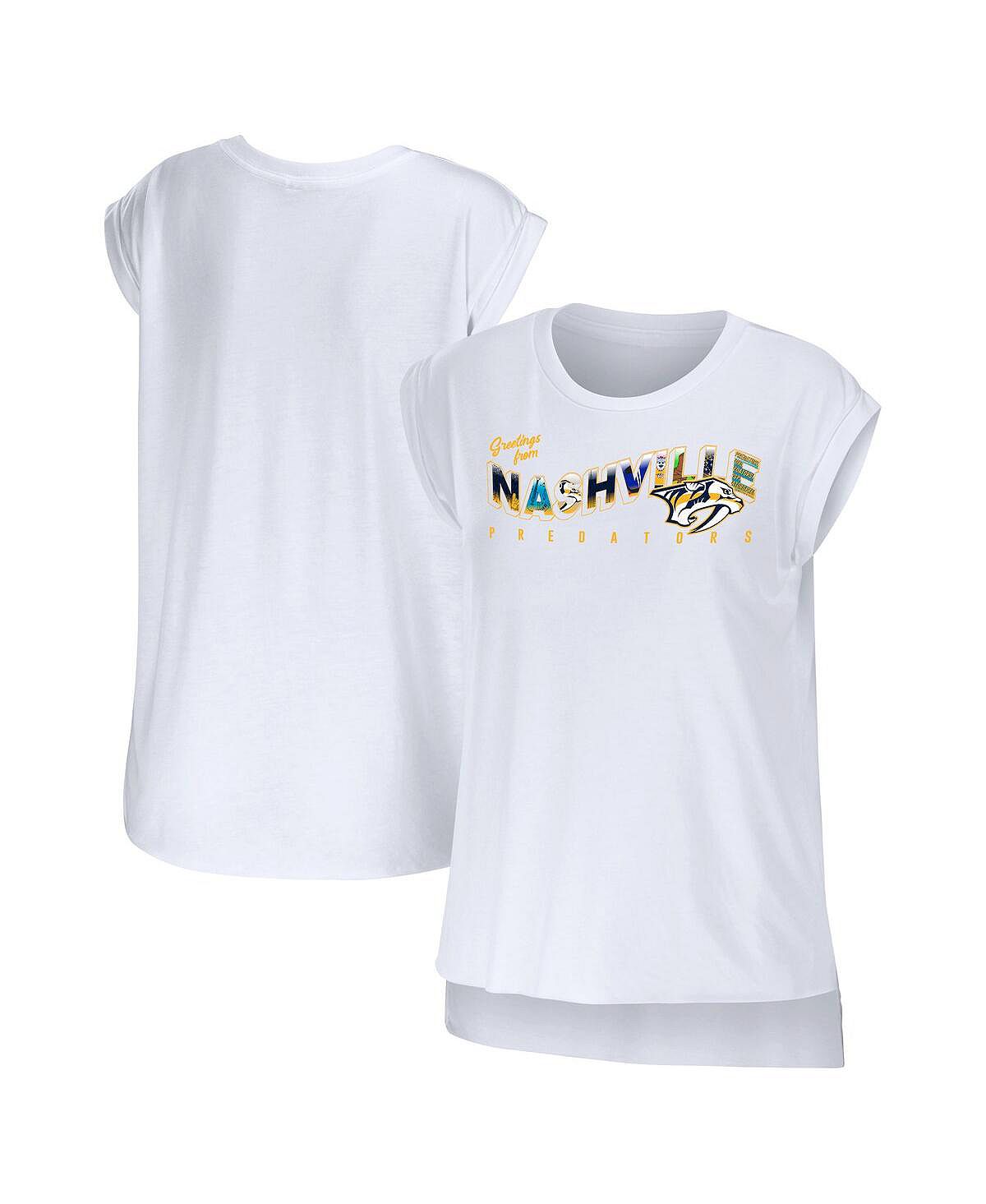 Женская белая футболка \Нэшвилл Предаторз\ с приветствием от мышц WEAR by Erin Andrews, белый erin snow футболка