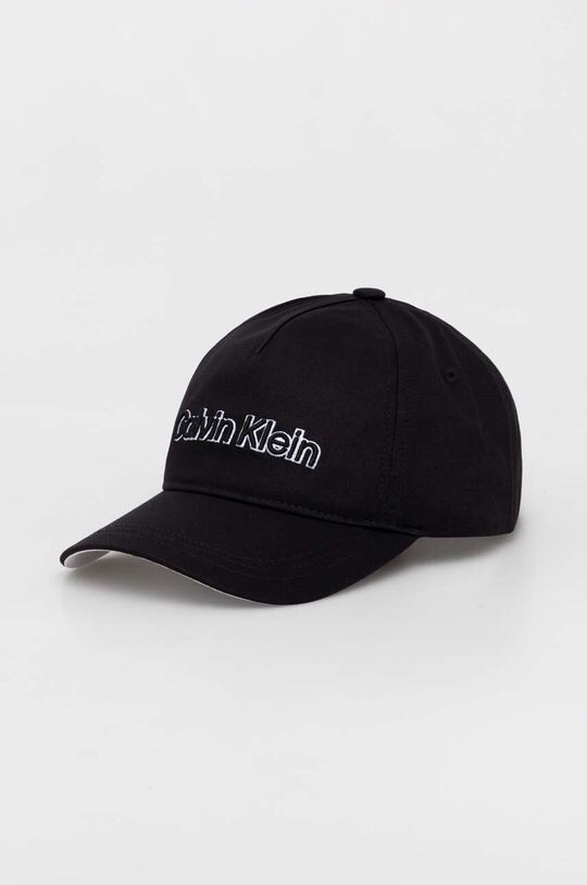 

Хлопковая бейсболка Calvin Klein, черный