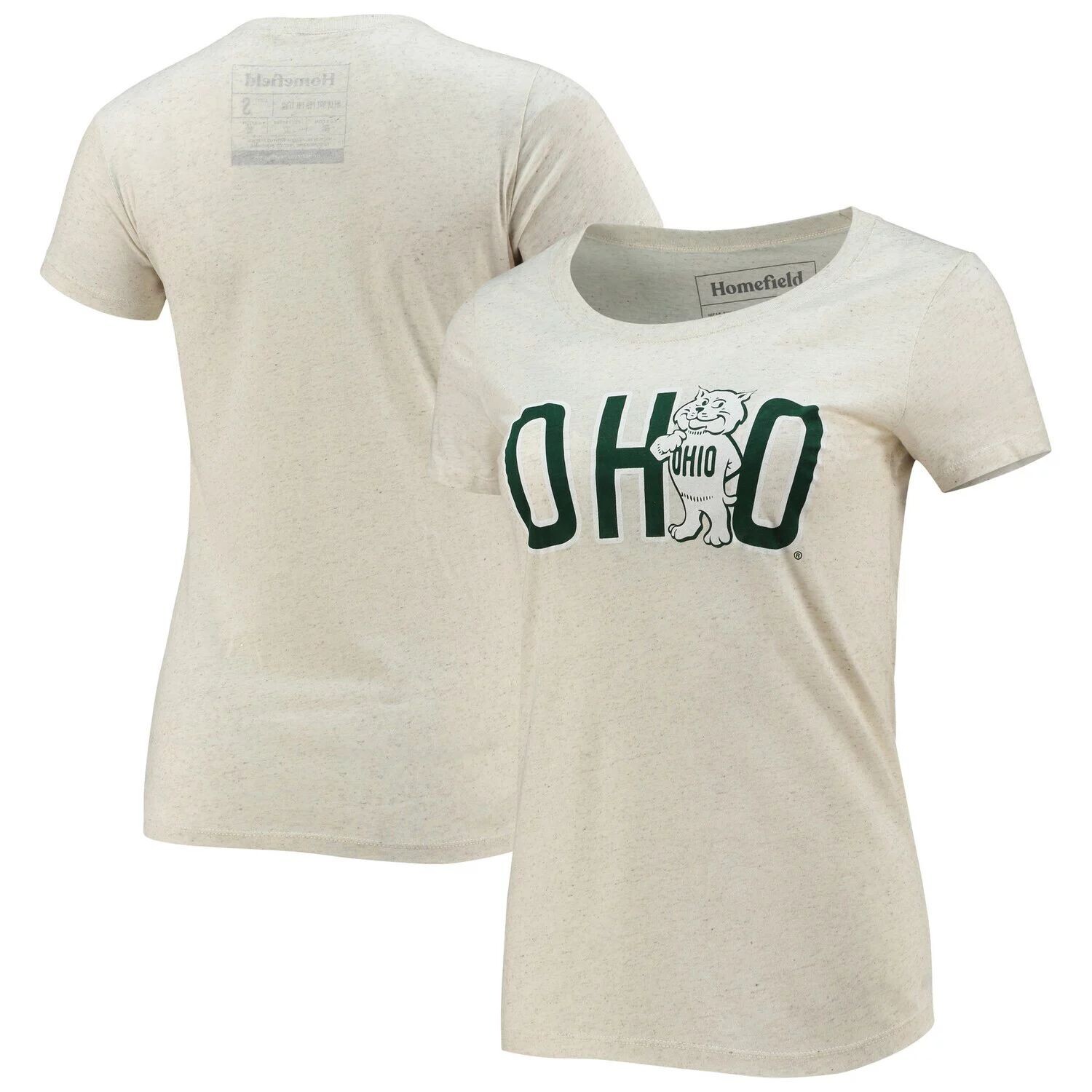 

Женская футболка Homefield Amber Ohio Bobcats Vintage Rufus Tri-Blend