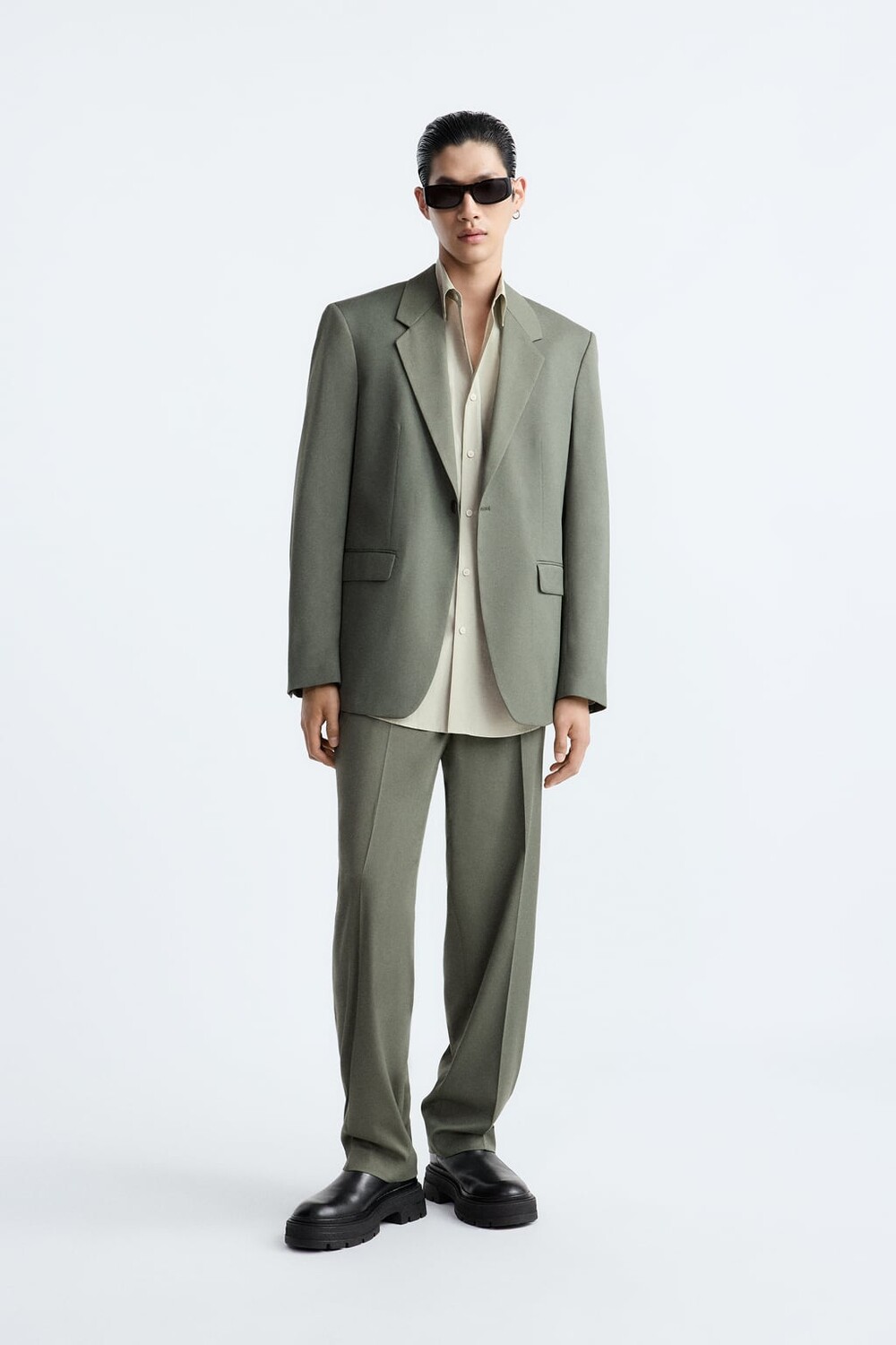 

Костюмные брюки ZARA, зеленый