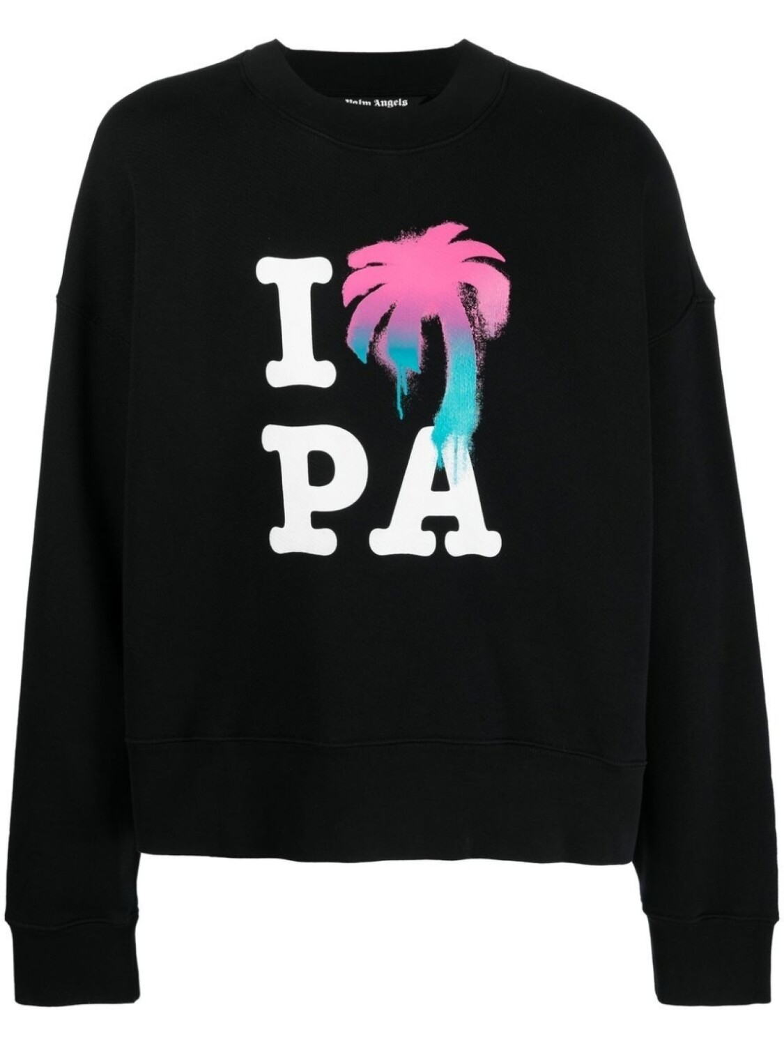 

Palm Angels толстовка I Love PA с круглым вырезом, черный