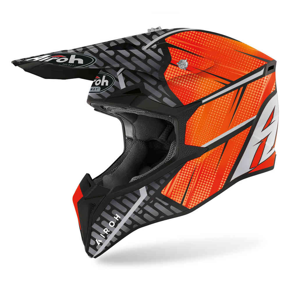 Шлем для мотокросса Wraap Idol Airoh, оранжевый матовый