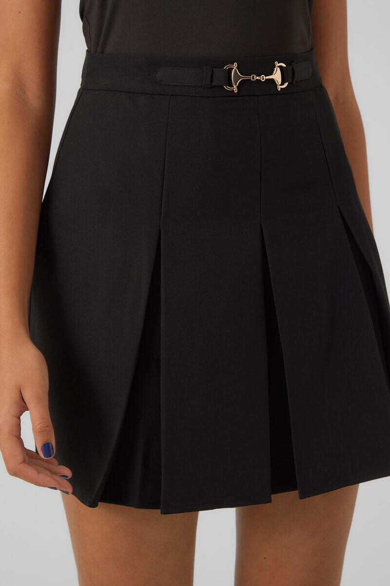 

Мини-юбка со складками Vero Moda, черный