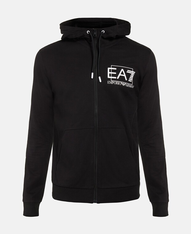 

Толстовка с капюшоном EA7 Emporio Armani, черный