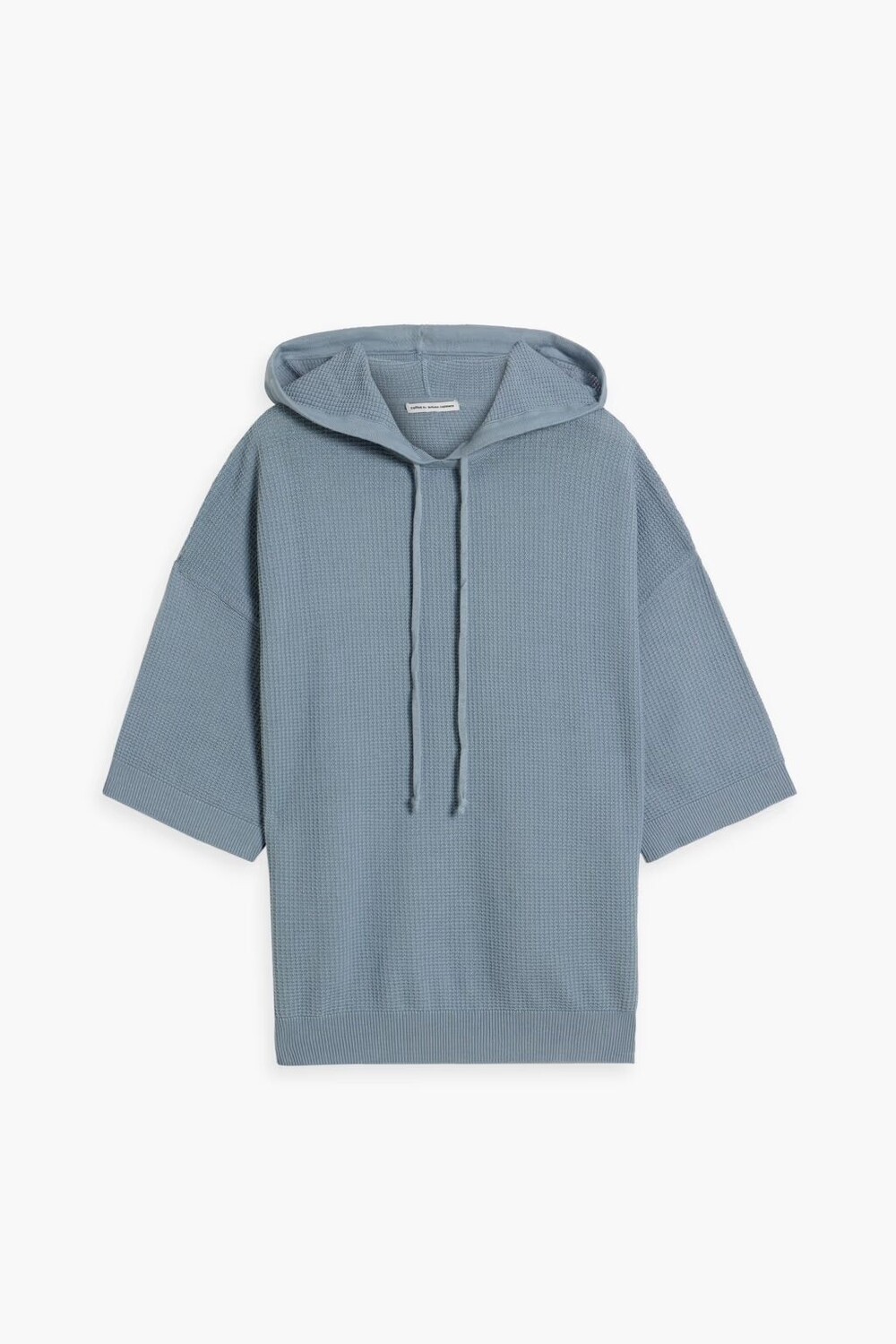 

Хлопковое худи оверсайз вафельной вязки Cotton By Autumn Cashmere, цвет Slate blue