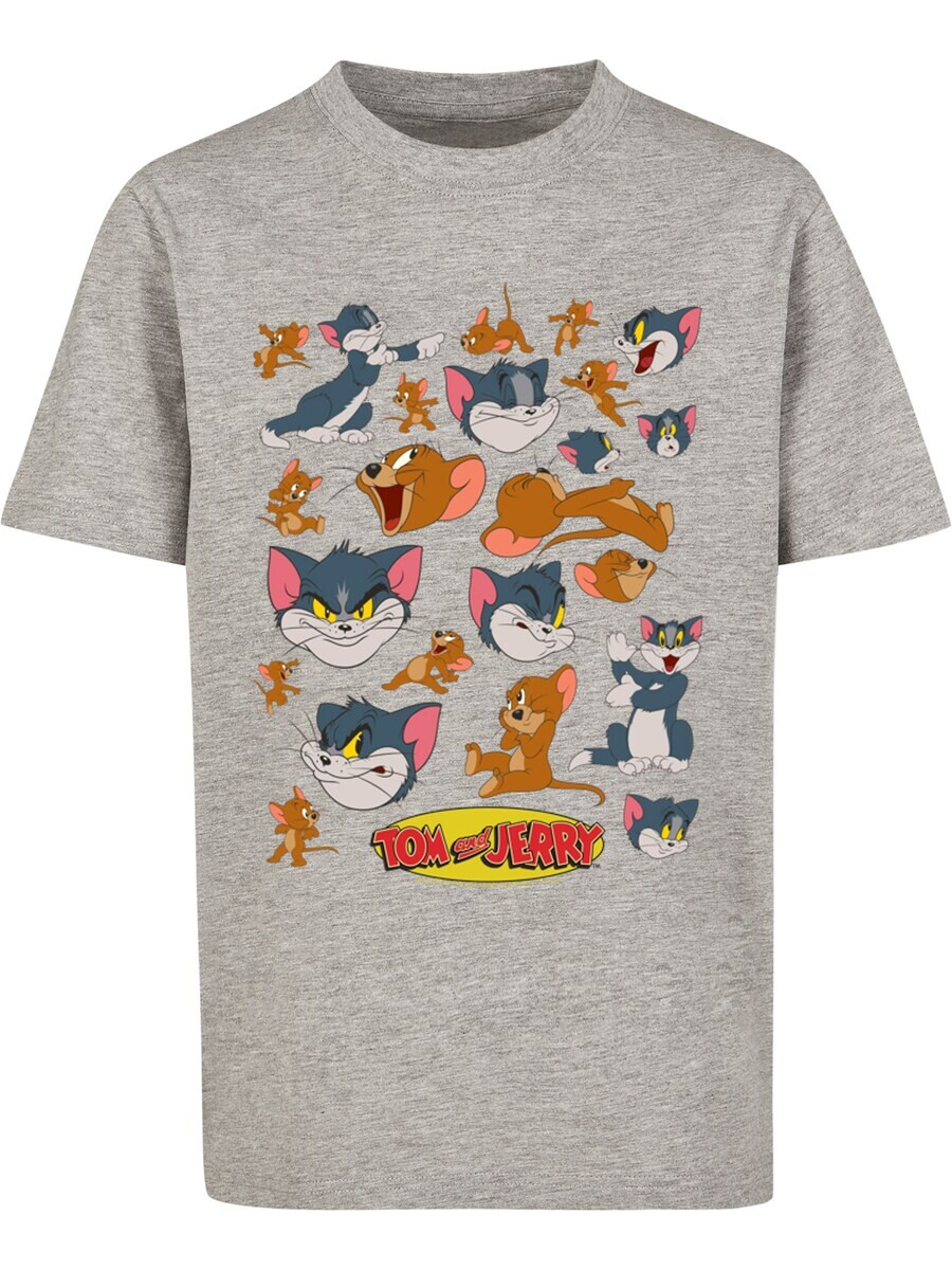 

Футболка F4NT4STIC Tom And Jerry Many Faces, цвет mottled grey