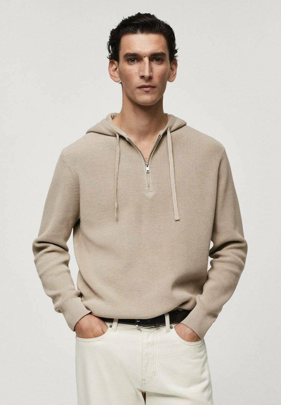 Вязаный свитер Mango, цвет gris clair pastel