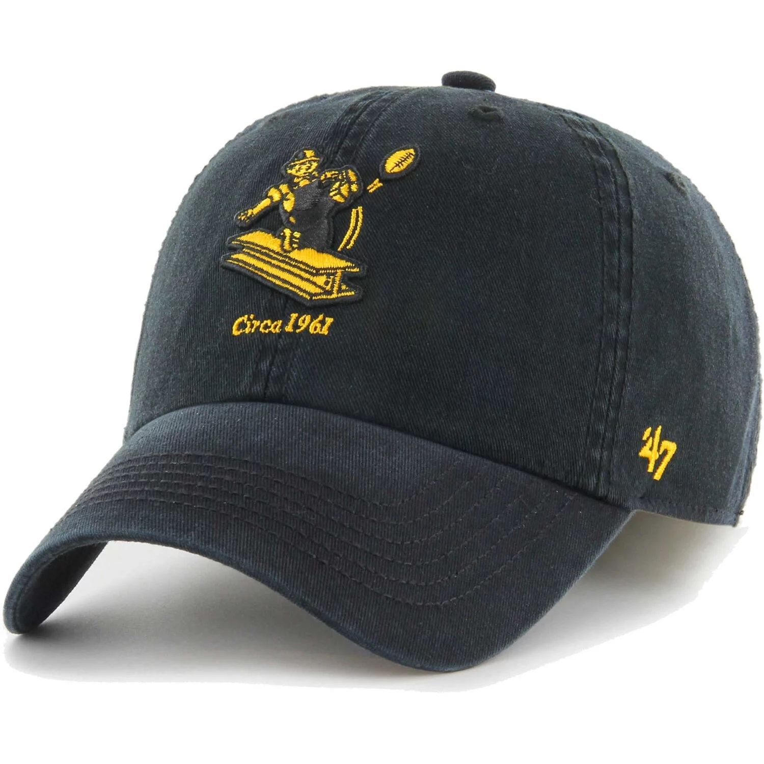 Мужская черная приталенная шляпа Pittsburgh Steelers Gridiron Classics Franchise Legacy '47 мужская темно синяя приталенная шляпа dallas cowboys gridiron classics franchise legacy 47 brand
